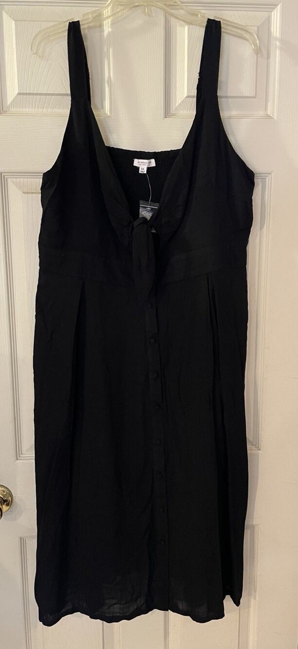 NWOT Chic Soul ChicSoul Black Sleeveless Jumper Dress w Button Women’s Sz 3X